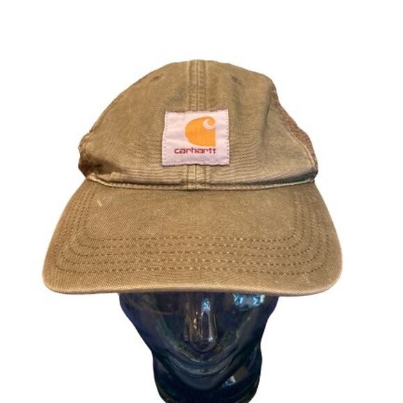 Carhartt Other - Carhartt Workwear Khaki Snap Back Adjustable Mesh Back Baseball Cap Hat